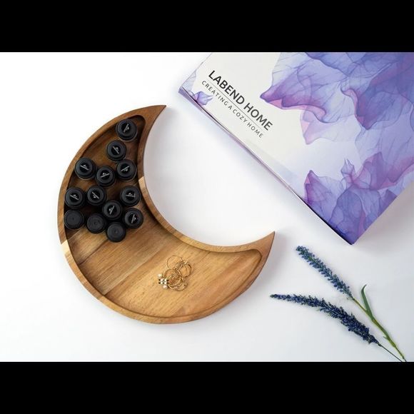 Chrystal Holder Moon Tray - Crystal Display and -Jewelry Tray  boho home decor - Picture 4 of 6